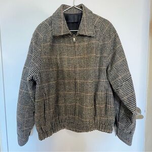 Oak + Fort Houndstooth Bomber Fall Jacket S size
